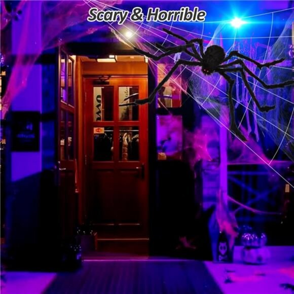 3pcs 212'' Halloween Spider Web 49" Halloween Decorations Stretch Cobweb - Picture 6 of 8